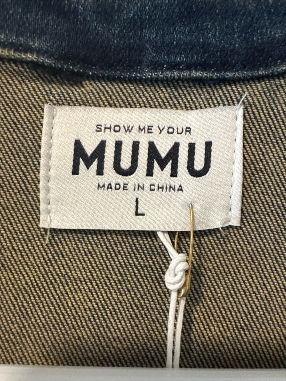 Show Me Your MuMu Dark Blue Denim Wide-Leg Jacksonville Jumpsuit with Belt. - Picture 4 of 8